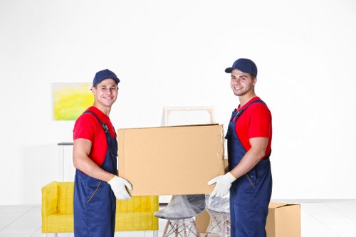 Removal van and packing boxes for a home move in Eastcote