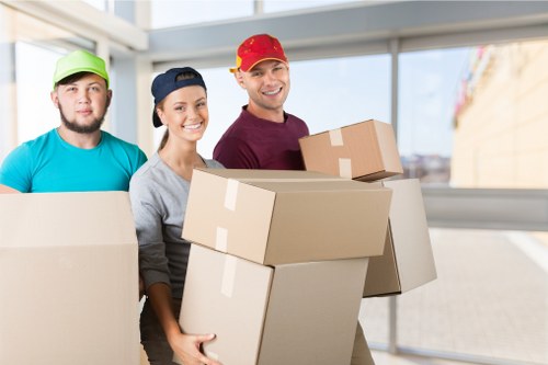 Eastcote house move with boxes prepared for transport