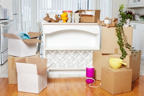 Local moving truck loading furniture for an Eastcote property move